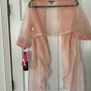 Blush Organza Wrap Jacket